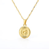 Initial Gold Letter Pendant Necklace