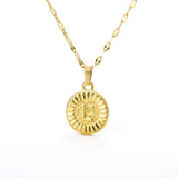 Initial Gold Letter Pendant Necklace