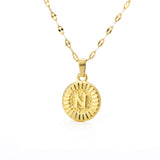 Initial Gold Letter Pendant Necklace