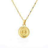 Initial Gold Letter Pendant Necklace