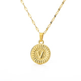 Initial Gold Letter Pendant Necklace