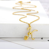 Rose Letter Necklace