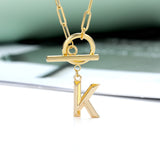 Initial Letter Clasp Necklace