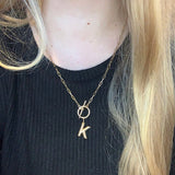 Initial Letter Clasp Necklace