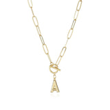 Initial Letter Clasp Necklace