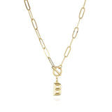 Initial Letter Clasp Necklace