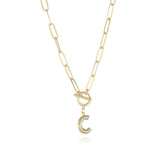 Initial Letter Clasp Necklace