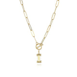 Initial Letter Clasp Necklace