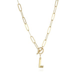 Initial Letter Clasp Necklace