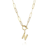 Initial Letter Clasp Necklace