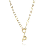 Initial Letter Clasp Necklace