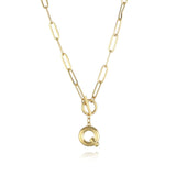 Initial Letter Clasp Necklace