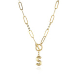 Initial Letter Clasp Necklace