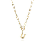 Initial Letter Clasp Necklace