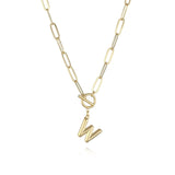 Initial Letter Clasp Necklace