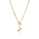 Initial Letter Clasp Necklace