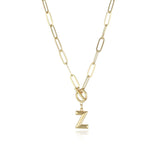 Initial Letter Clasp Necklace