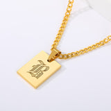 Initial Letter Pendant Necklace