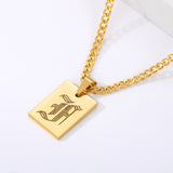 Initial Letter Pendant Necklace