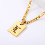 Initial Letter Pendant Necklace