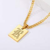 Initial Letter Pendant Necklace