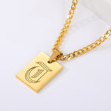 Initial Letter Pendant Necklace